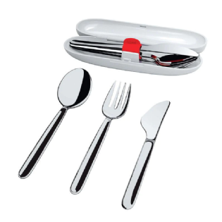 Support à Banane Alessi Dear Charlie JT01 - Porte-Bananes Design Zamak Chromé Brillant - Accessoire Cuisine Élégant