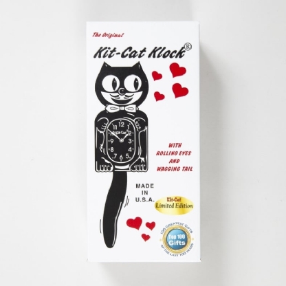 Kit-Cat Relogio De Parede Black Kitty-Cat Klock USA 30Cm Preto