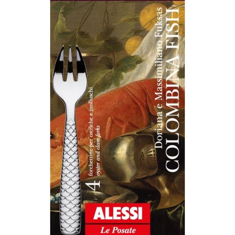 Alessi Set 4 Garfo Para Ostras 